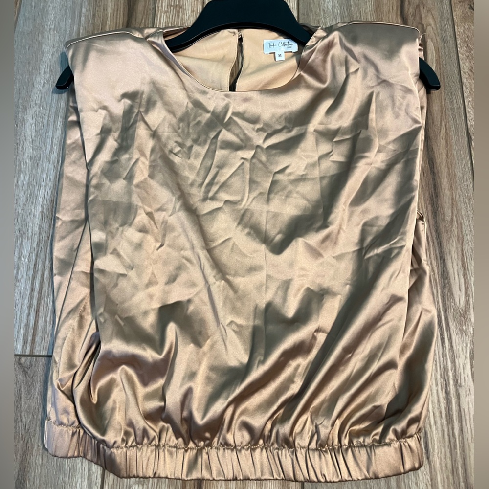 bronze bubble crop top